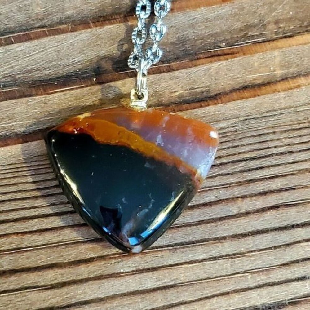 Indian Agate Pendant Necklace - Picture 5 of 7
